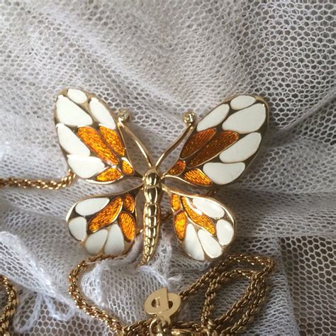 christian dior butterfly necklace|christian dior costume jewelry necklace.